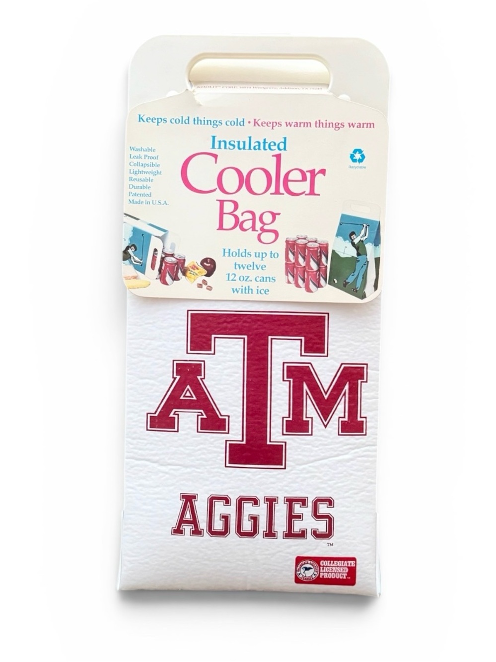 Vintage Texas A&M Cooler Bag Aggies Insulated 12 Cans New